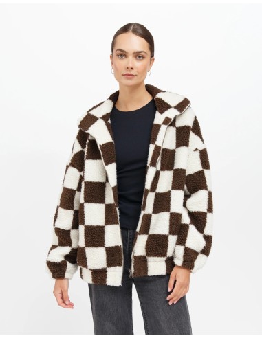 Checkerboard Sherpa Jacket à prix réduit toute l'année