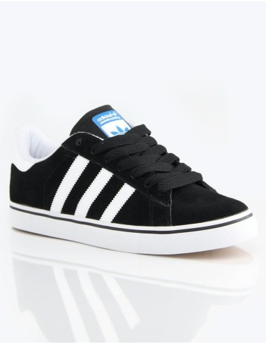 adidas Campus Vulc Skate Shoes - Black/White/Bluebird pas chere