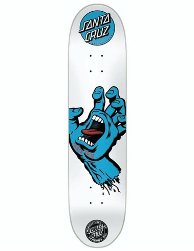 Santa Cruz Screaming Hand Skateboard Deck - 8" brillant des détails fins