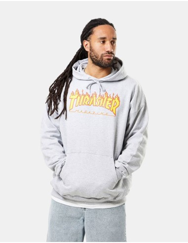 Thrasher Flame Logo Pullover Hoodie - Heather Grey votre restaurant rapide dans 