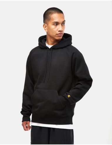 Carhartt WIP Hooded Chase Sweatshirt - Black/Gold 50% de réduction en Octobre 2024