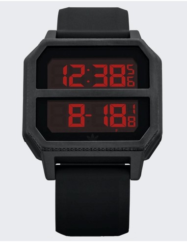 adidas Archive R2 Watch - All Black/Red Pour