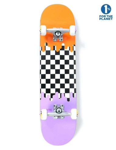 Route One Check Drip Complete Skateboard - 8" soldes