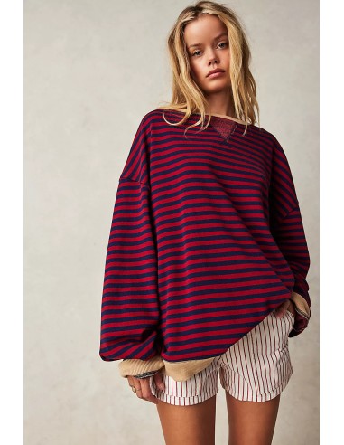 Classic Striped Oversized Crewneck le concept de la Pate a emporter 