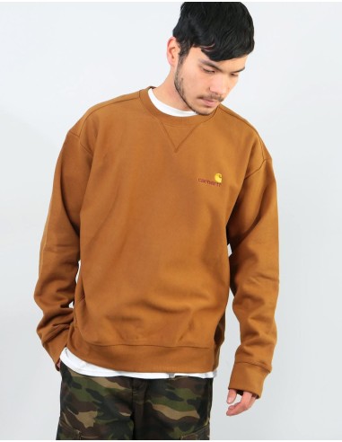 Carhartt WIP American Script Sweatshirt - Hamilton Brown votre restaurant rapide dans 