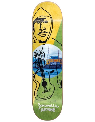 Almost Youness Diagonal Skateboard Deck - 8.125" s'inspire de l'anatomie humaine