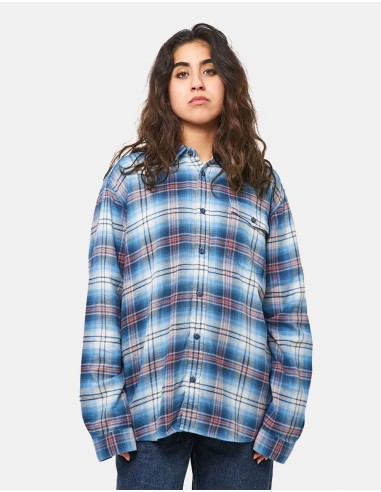 Patagonia Womens LS Fjord Oversized Flannel Shirt - Bad Ombre/Blue Vous souhaitez 