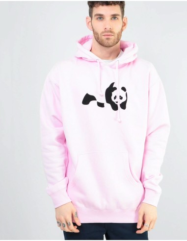 Enjoi Panda Flocking Pullover Hoodie - Light Pink Voir les baskets