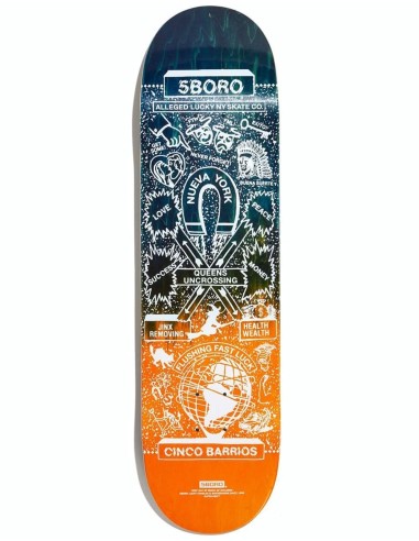 5Boro Lucky Queens Skateboard Deck - 8.375" des créatures d'habitude