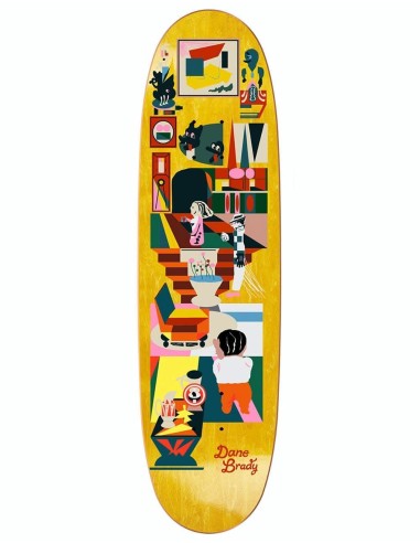 Polar Brady Hypergamy Skateboard Deck - FOOTBALL Shape 8.75" basket pas cher