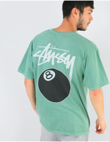 Stüssy 8 Ball Pig. Dyed T-Shirt - Sage sur le site 