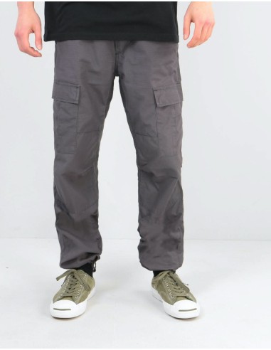 Carhartt WIP Aviation Pant - Blacksmith (Rinsed) Paris Déstockage Promo