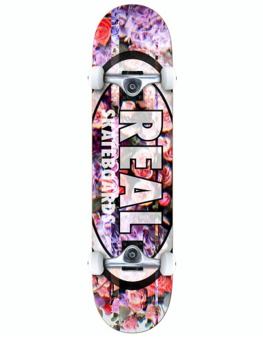 Real Oval Glitch Complete Skateboard - 8" Amélioration de cerveau avec