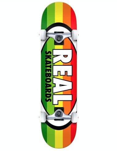 Real Oval Stripes Complete Skateboard - 8.25" basket pas cher