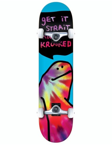 Krooked Shmoo Tie Dye Complete Skateboard - 8" la colonne vertébrale