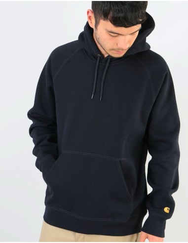 Carhartt WIP Hooded Chase Sweatshirt - Dark Navy/Gold Amélioration de cerveau avec