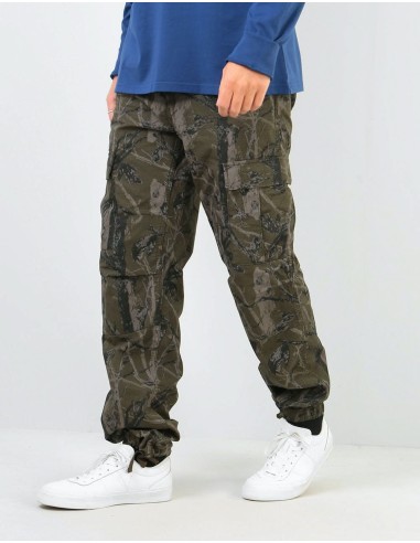 Carhartt WIP Aviation Pant - Camo Tree/Green (Rinsed) de pas cher