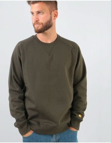 Carhartt WIP Chase Sweatshirt - Cypress/Gold le des métaux précieux