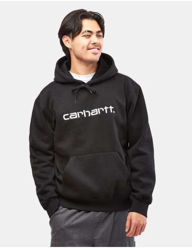 Carhartt WIP Hooded Carhartt Sweatshirt - Black/White la livraison gratuite