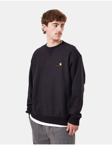 Carhartt WIP American Script Sweatshirt - Black hantent personnes