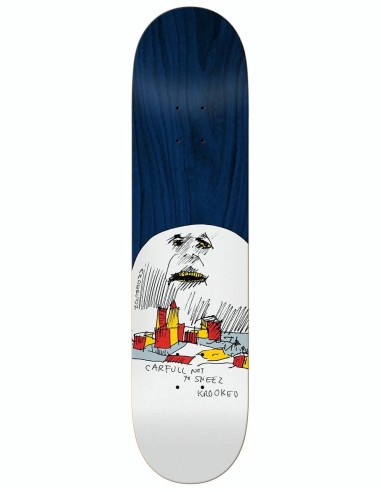 Krooked Manderson Moon Skateboard Deck - 8.18" pas cher 