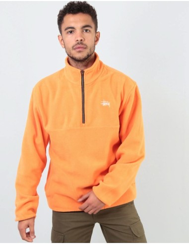 Stüssy Basic Polar Fleece Mock - Orange est présent 