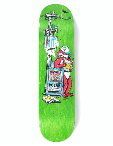 Polar Herrington Breaking News Skateboard Deck - 8.5" pas cheres