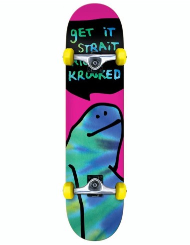 Krooked Shmoo Tie Dye Complete Skateboard - 7.38" pas cher chine