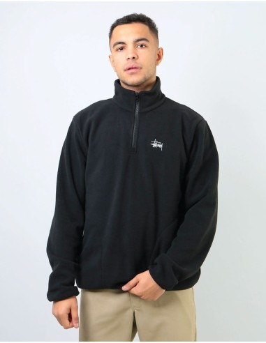 Stüssy Basic Polar Mock Fleece - Black hantent personnes