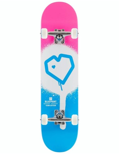 Blueprint Spray Heart Complete Skateboard - 7.75" france