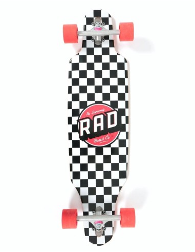 Rad Checkers Drop Through Longboard - 36" x 9" Paris Déstockage Promo